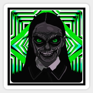 Spooky Green Eyed Monster Sticker